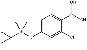 2-CHLORO-4-(((1,1-DIMETHYLETHYL)DIMETHYLSILYL)OXY) PHENYLBORONIC ACID 구조식 이미지