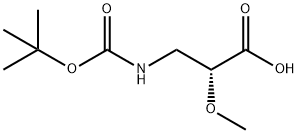 Propanoic acid, 3-[[(1,1-dimethylethoxy)carbonyl]amino]-2-methoxy-, (2R)- Structure