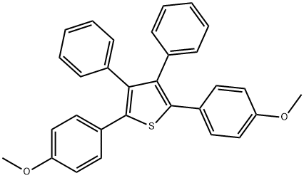 2,5-BIS-(4-METHOXY-PHENYL)-3,4-DIPHENYL-THIOPHENE Structure