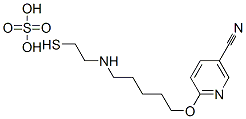 2-[5-(5-Cyano-2-pyridyloxy)pentyl]aminoethanethiol sulfate Structure