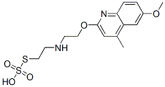 티오황산수소S-[2-[[2-[(6-메톡시-4-메틸-2-퀴놀리닐)옥시]에틸]아미노]에틸]​​에스테르 구조식 이미지