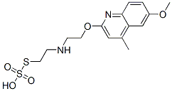 Thiosulfuric acid hydrogen S-[2-[[2-[(6-methoxy-4-methyl-2-quinolinyl)oxy]ethyl]amino]ethyl] ester Structure