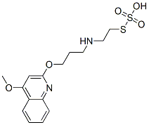 Thiosulfuric acid hydrogen S-[2-[[3-[(4-methoxy-2-quinolinyl)oxy]propyl]amino]ethyl] ester Structure