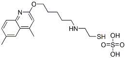 2-[5-(4,6-디메틸-2-퀴놀릴옥시)펜틸]아미노에탄티올설페이트 구조식 이미지