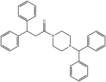 1-[4-(DiphenylMethyl)-1-piperazinyl]-3,3-diphenyl-1-propanone Structure