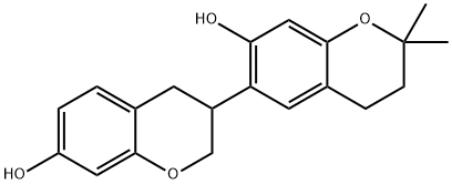 3,3',4,4'-Tetrahydro-2,2'-dimethyl(3,6'-bi-2H-1-benzopyran)-7,7'-diol 구조식 이미지