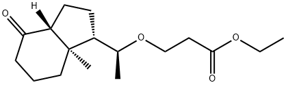 ethyl 3-((S)-1-((1S,3aR,7aR)-7a-Methyl-4-oxooctahydro-1H-inden-1-yl)ethoxy)propanoate 구조식 이미지