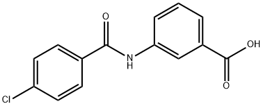 3-[(4-chlorobenzoyl)amino]benzoic acid 구조식 이미지