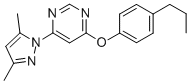 PYRIMIDINE, 4-(3,5-DIMETHYL-1H-PYRAZOL-1-YL)-6-(4-PROPYLPHENOXY)- Structure