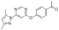 ETHANONE, 1-[4-[[6-(3,5-DIMETHYL-1H-PYRAZOL-1-YL)-4-PYRIMIDINYL]OXY]PHENYL]- Structure