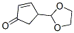 2-Cyclopenten-1-one,  4-(1,3-dioxolan-2-yl)- Structure