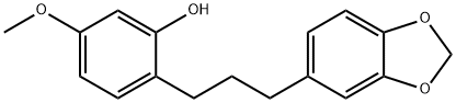 2-[3-(1,3-Benzodioxol-5-yl)propyl]-5-methoxyphenol 구조식 이미지