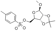 Methyl 2,3-O-isopropylidene-5-O-(p-tolylsulfonyl)-beta-D-ribofuranoside 구조식 이미지