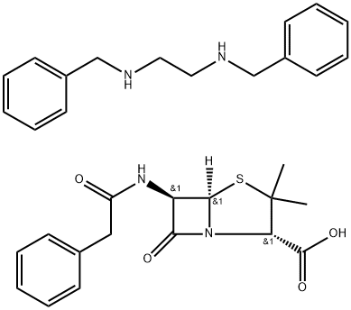 BENZATHINE PENICILLINE G TETRAHYDRATE 구조식 이미지