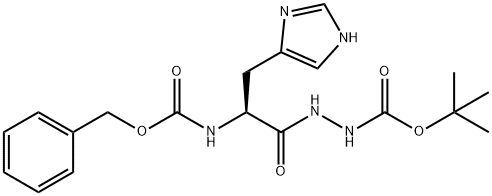 2-[(S)-3-(1H-Imidazol-4-yl)-1-oxo-2-[[(benzyloxy)carbonyl]amino]propyl]hydrazine-1-carboxylic acid tert-butyl ester Structure