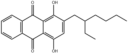 2-(2-ethylhexyl)-1,4-dihydroxyanthraquinone Structure