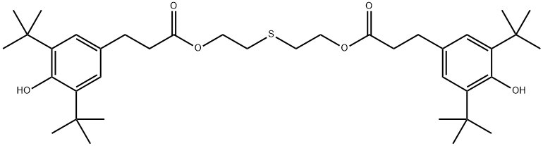 티오디에틸렌 비스(3,5-디-삼차뷰틸-4-하이드록시히드로시남산) 구조식 이미지