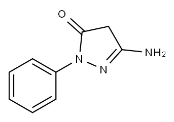 3-AMINO-1-PHENYL-2-PYRAZOLIN-5-ONE 구조식 이미지