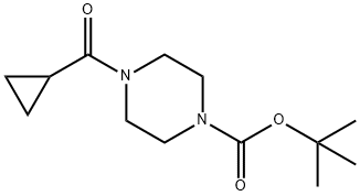 tert-부틸4-(사이클로프로필카보닐)-1-피페라진카복실레이트 구조식 이미지