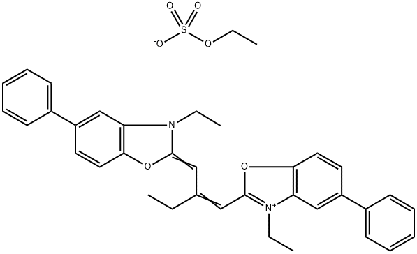3-ETHYL-2-(2-[(3-ETHYL-5-PHENYL-2(3H)-BENZOXAZOLINYLIDENE) METHYL]-1-BUTENYL )-5-PHENYL BENZOXAZOLIUM ETHYL SULFATE Structure