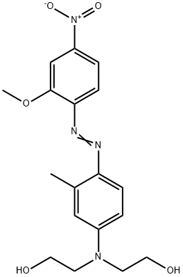 2-[2-hydroxyethyl-[4-(2-methoxy-4-nitro-phenyl)diazenyl-3-methyl-phenyl]amino]ethanol 구조식 이미지
