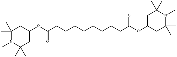 비스(1,2,2,6,6,-펜타메틸-4-피페리딜)데탄디온산 구조식 이미지