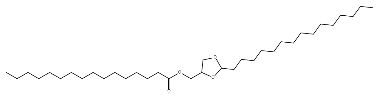 헥사데칸산(2-펜타데실-1,3-디옥솔란-4-일)메틸에스테르 구조식 이미지