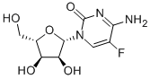 5-FLUORO-1-(β-L-RIBOFURANOSYL)CYTOSINE (4-AMINO-5-FLUORO-1-β-L-RIBOFURANOSYLPYRIMIDINONE) 구조식 이미지