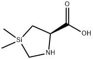 1-Aza-3-silacyclopentane-5-carboxylicacid,3,3-dimethyl-,(5R)-(9CI) 구조식 이미지