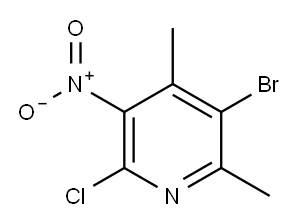 3-Bromo-6-chloro-2,5-dimethyl-4-nitropyridine ,97% 구조식 이미지