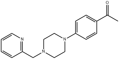 1-(4-(4-((Pyridin-2-yl)methyl)piperazin-1-yl)phenyl)ethanone 구조식 이미지