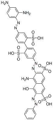 7-Naphthalenedisulfonic acid, 4-amino-3-[[4'-[(2,4-diaminophenyl)azo]-2,2'-disulfo[1,1'-biphenyl]2 。 4-Amino-3-[[4'-[(2,4-diaminophenyl)azo]-2,2'-disulfo(1,1'-biphenyl)-4-yl]azo]-5-hydroxy-6-(phenylazo)-2,7-naphthalenedisulfonic acid 。 2,7-naphthalenedisulfonic acid, 4-amino-3-[[4'-[(2,4-diaminophenyl)azo]-2,2'-di 。 구조식 이미지