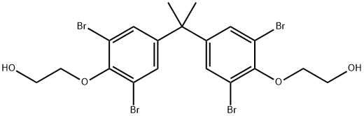 4,4′-이소프로필아이덴비스[2-(2,6-디브로모페녹시)에탄올] 구조식 이미지
