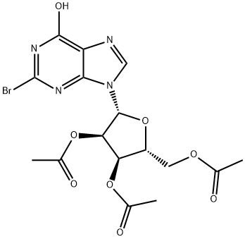 2-브로모-2',3',5'-트리-O-아세틸이노신 구조식 이미지