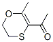 Ethanone, 1-(5,6-dihydro-2-methyl-1,4-oxathiin-3-yl)- (9CI) 구조식 이미지