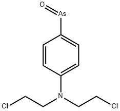 4-[N,N-비스(2-클로로에틸)아미노]페닐비소산화물 구조식 이미지