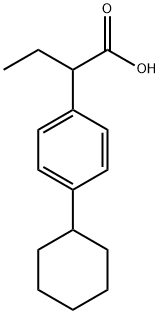 2-(4-Cyclohexylphenyl)butanoic acid 구조식 이미지