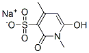 sodium 1,2-dihydro-6-hydroxy-1,4-dimethyl-2-oxo-3-pyridinesulphonate  구조식 이미지