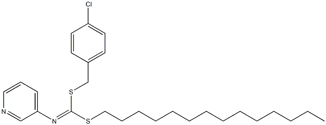 (4-Chlorophenyl)methyl tetradecyl-3-pyridinylcarbonimidodithioate Structure