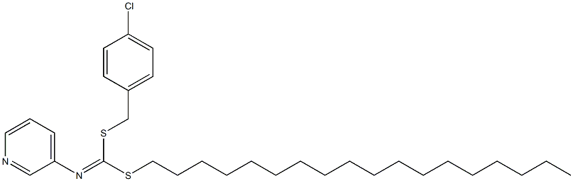(4-클로로페닐)메틸옥타데실-3-피리디닐카본이미도디티오에이트 구조식 이미지
