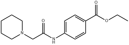 Ethyl piperidinoacetylaminobenzoate Structure