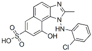 1-(2-chloroanilino)-9-hydroxy-2-methyl-1H-naphth[1,2-d]imidazole-7-sulphonic acid 구조식 이미지