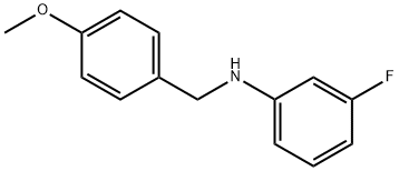 3-fluoro-N-[(4-methoxyphenyl)methyl]aniline Structure