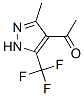 Ethanone, 1-[3-methyl-5-(trifluoromethyl)-1H-pyrazol-4-yl]- (9CI) Structure