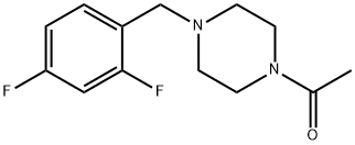1-아세틸-4-(2,4-디플루오로벤질)피페라진 구조식 이미지
