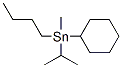 Butylcyclohexyl(methyl)(1-methylethyl)stannane Structure