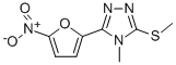 4-Methyl-3-(methylthio)-5-(5-nitrofuran-2-yl)-4H-1,2,4-triazole 구조식 이미지