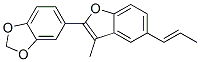 2-(1,3-Benzodioxole-5-yl)-3-methyl-5-[(E)-1-propenyl]benzofuran Structure