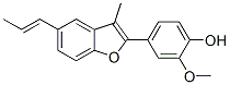 2-Methoxy-4-[3-methyl-5-[(E)-1-propenyl]benzofuran-2-yl]phenol Structure