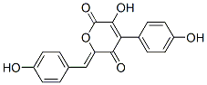 3-Hydroxy-4-(4-hydroxyphenyl)-6-[(4-hydroxyphenyl)methylene]-2H-pyran-2,5(6H)-dione 구조식 이미지